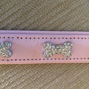 Pink Rhinestone-Embellished Swarovski Dog Collar